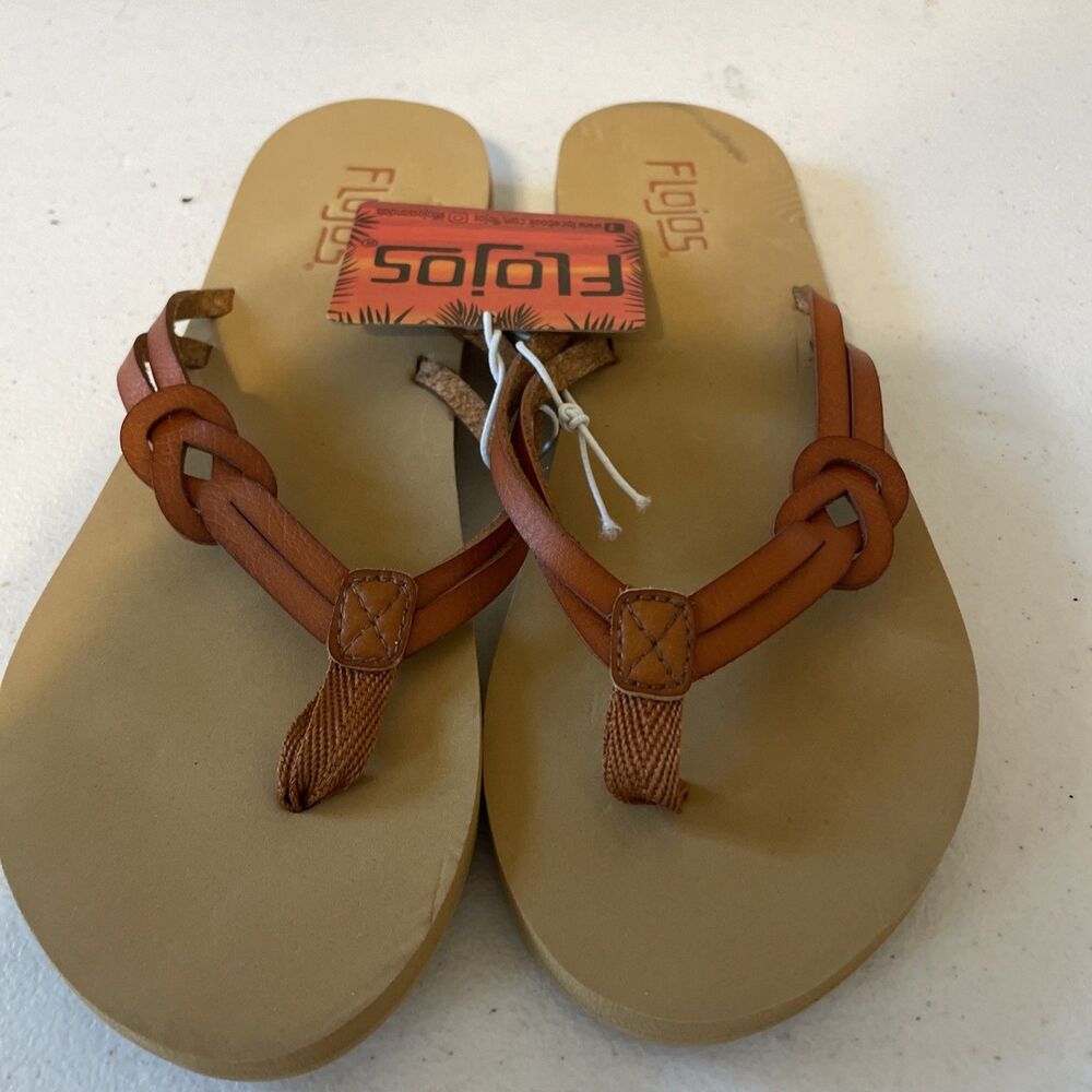 Flojos Women's Azure Sandals Tan / Natural Size 7 NEW